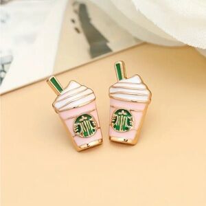 Pink Shake Stud Earrings